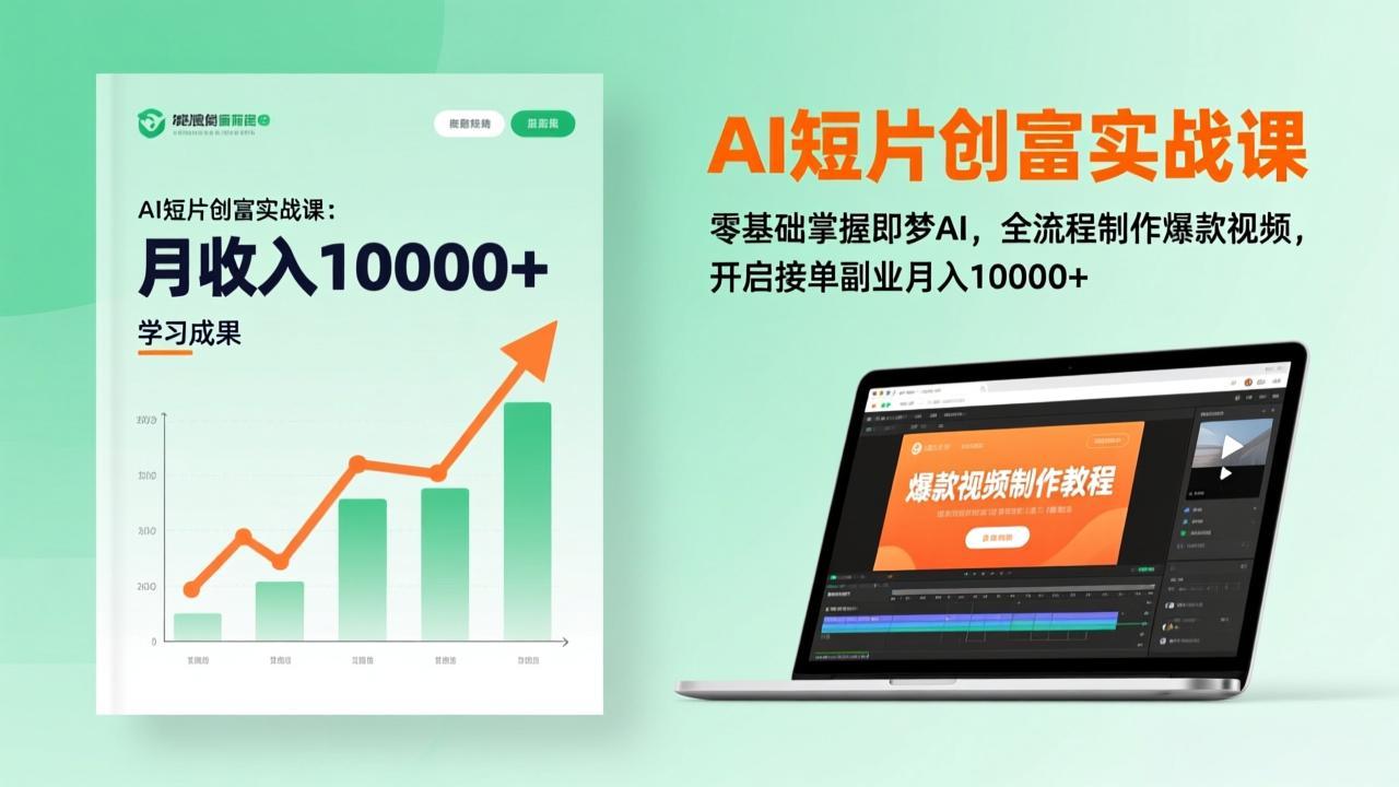 AI短片创富实战课：零基础掌握即梦AI，全流程制作爆款视频，开启接单副业月入10000+(更新-知创网