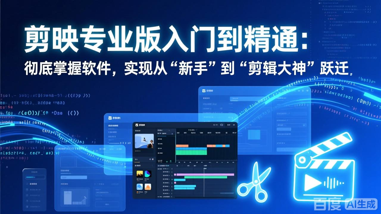 剪映专业版入门到精通：彻底掌握软件，实现从“新手”到“剪辑大神”跃迁-知创网