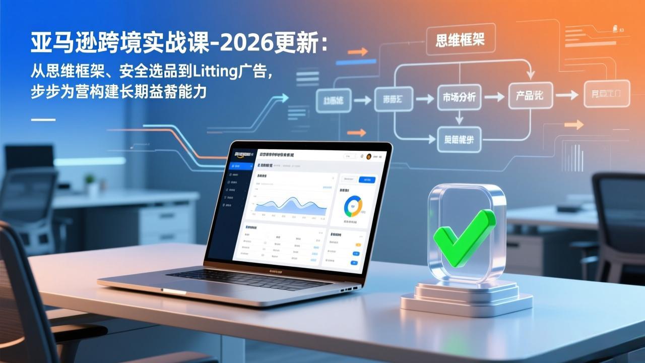 亚马逊跨境实战课-2026更新:从思维框架、安全选品到Listing广告,步步为营构建长期盈利能力-知创网