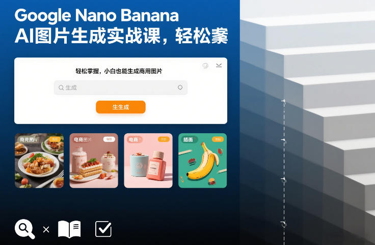 Google Nano Banana AI图片生成实战课,轻松掌握,小白也能生成商用图片-知创网