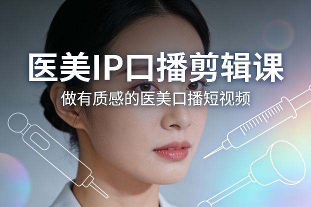 医美IP口播剪辑课，做有质感的医美口播短视频-知创网
