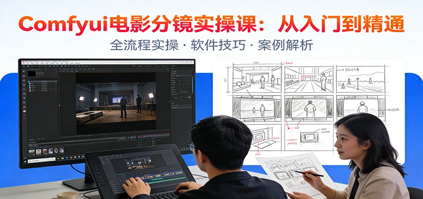 ComfyUI电影分镜实操课：分镜一致性，全流程AI视频制作，零基础也能做专业分镜-知创网