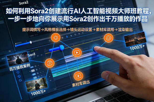 如何利用Sora2创建流行AI人工智能视频大师班，一步一步地向你展示用Sora2创作出千万播放的作品-知创网