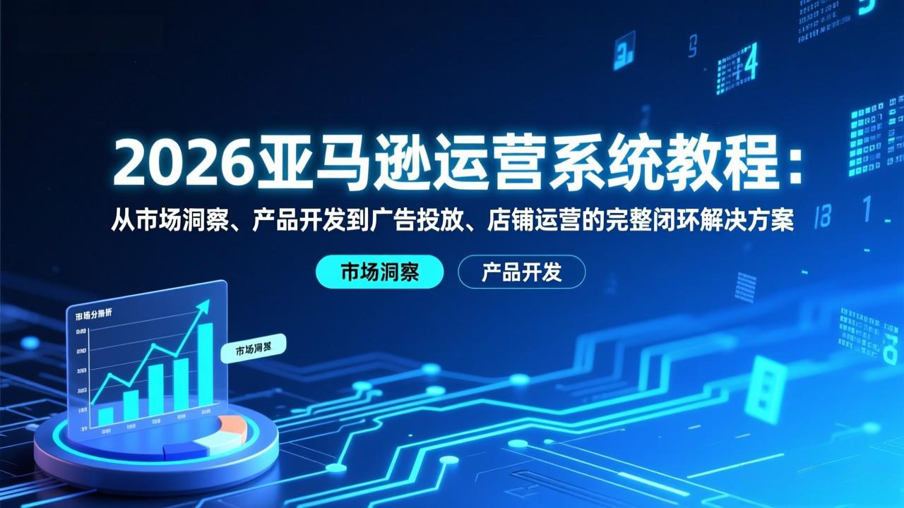 2026亚马逊运营系统教程：从市场洞察、产品开发到广告投放、店铺运营的完整闭环解决方案-知创网