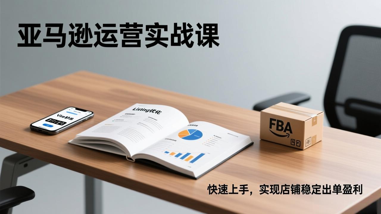 亚马逊运营实战课，Listing优化、Vine秒杀、FBA发货，快速上手，实现店铺稳定出单盈利-知创网