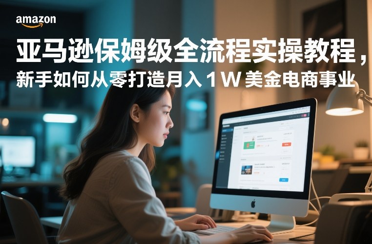 亚马逊保姆级全流程实操教程，新手如何从零打造月入1W美金电商事业-知创网