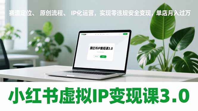 小红书虚拟IP变现课3.0，赛道定位、原创流程、IP化运营，实现零违规安全变现，单店月入过万-知创网