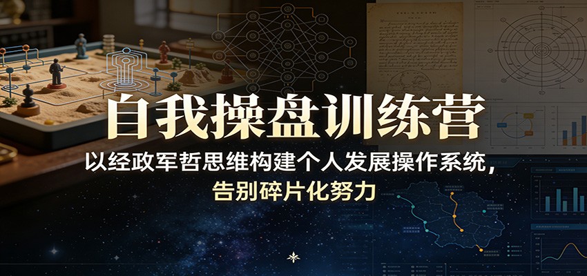 自我操盘训练营:以经政军哲思维构建个人发展操作系统,告别碎片化努力-知创网