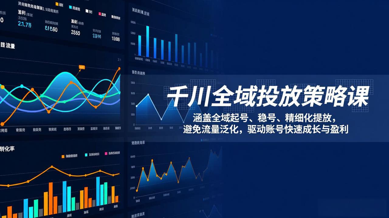千川全域投放策略课:涵盖全域起号、稳号、精细化投放,避免流量泛化,驱动账号快速成长与盈利-知创网