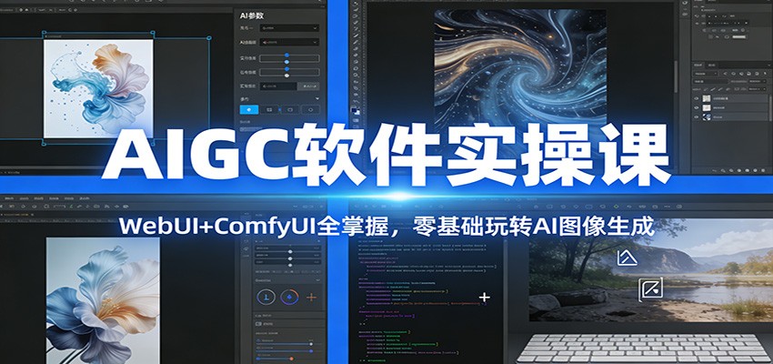 AIGC软件实操课：WebUI+ComfyUI全掌握，零基础玩转AI图像生成-知创网