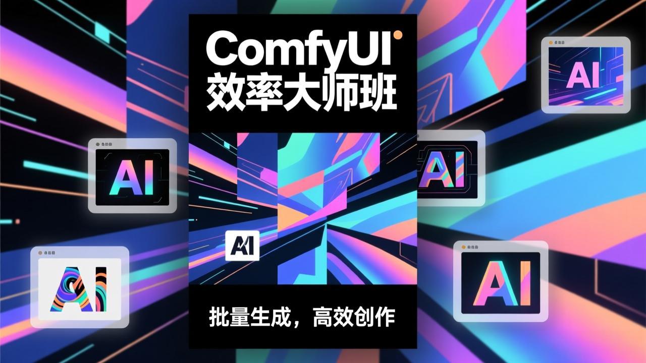 ComfyUI效率大师班：工作流搭建，批量生成，将个人AI出图效率提升5-10倍，月接单收入1-3万-知创网
