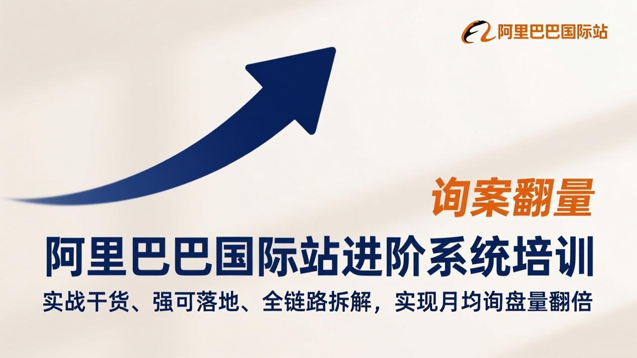 阿里巴巴国际站进阶系统培训，实战干货、强可落地、全链路拆解，实现月均询盘量翻倍-知创网