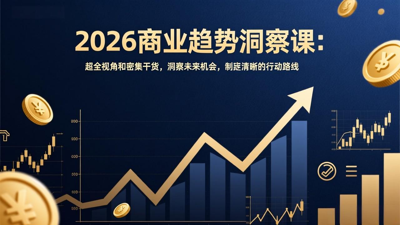 2026商业趋势洞察课：超全视角和密集干货，洞察未来机会，制定清晰的行动路线-知创网