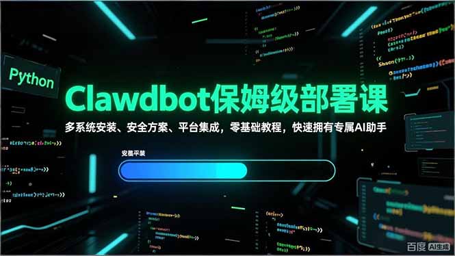 Clawdbot保姆级部署课，多系统安装、安全方案、平台集成，零基础教程，快速拥有专属AI助手-知创网