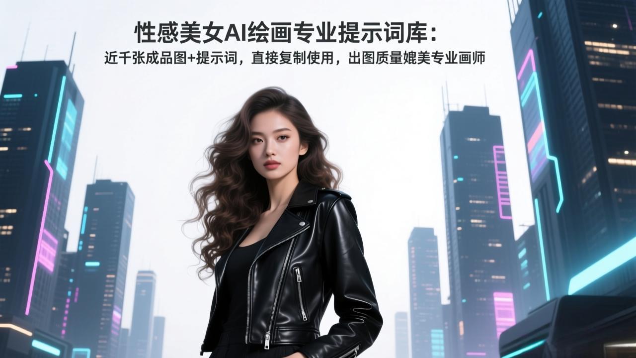 性感美女AI绘画专业提示词库：近千张成品图+提示词，直接复制使用，出图质量媲美专业画师-知创网