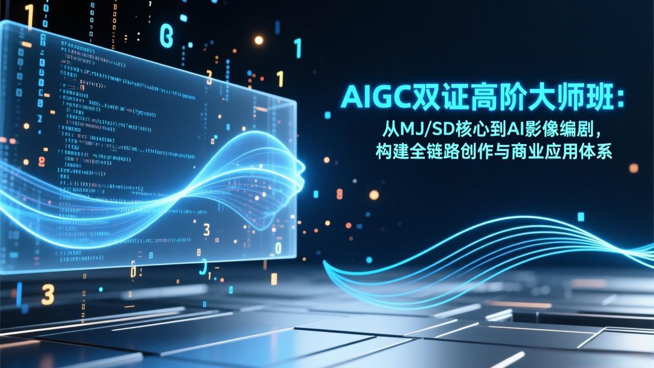 AIGC双证高阶大师班：从MJ/SD核心到AI影像编剧，构建全链路创作与商业应用体系-知创网