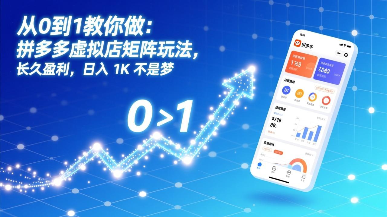 从0到1教你做：拼多多虚拟店矩阵玩法，长久盈利，日入 1K 不是梦-知创网