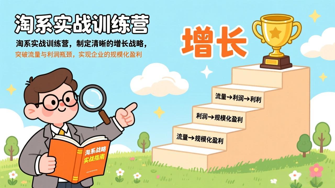 淘系实战训练营，制定清晰的增长战略，突破流量与利润瓶颈，实现企业的规模化盈利-知创网